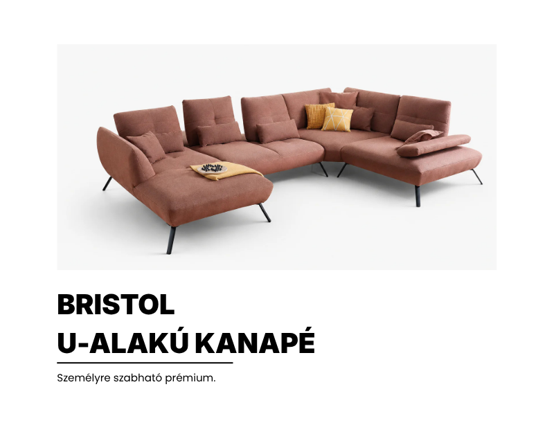 BRISTOL U-alakú kanapé